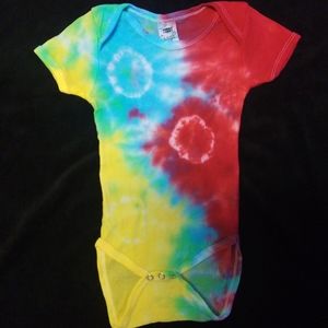 Handmade tie dye baby onesie. 9-12months. Spring